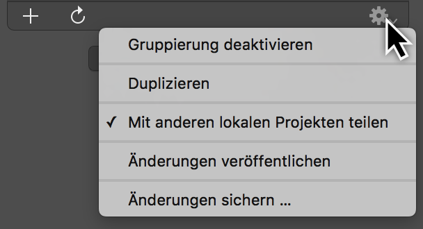 Gruppierungen Zahnrad
