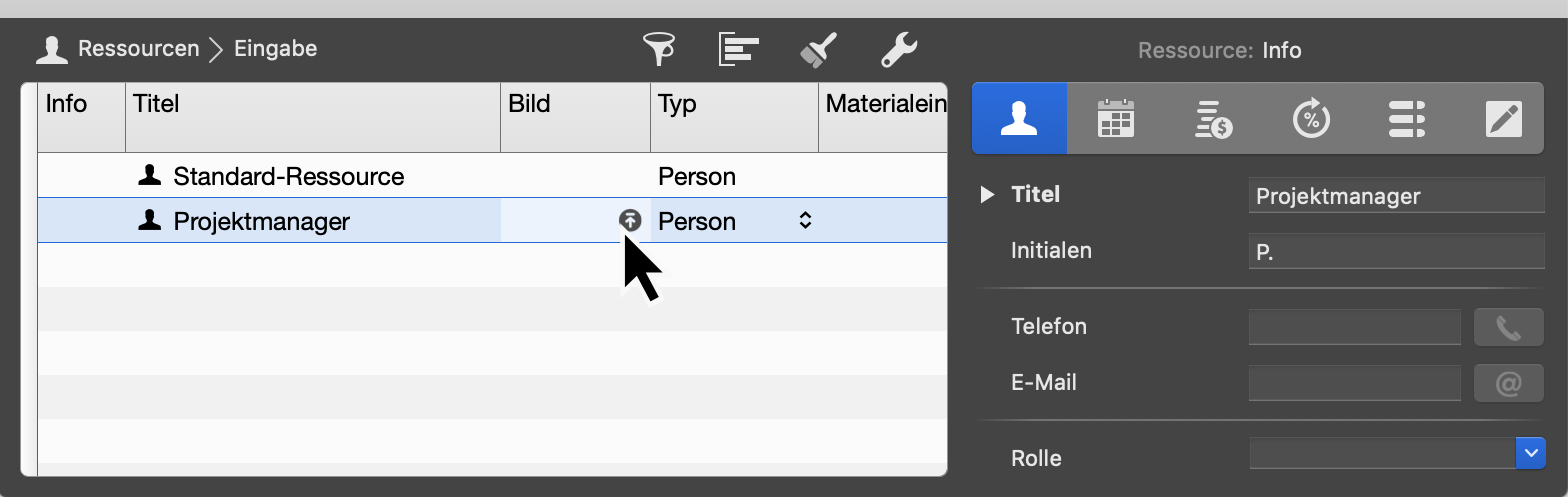 Respool: Ressourcen-Ansicht - Ressourcen Bild laden