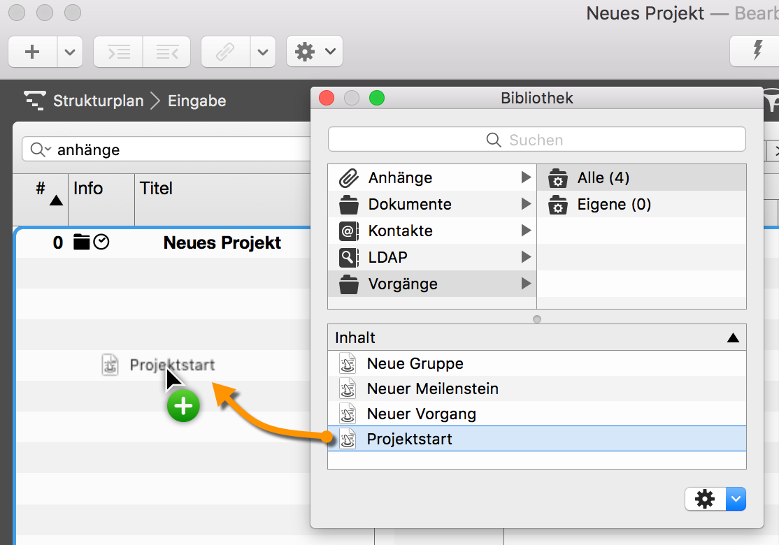 Bibliothek verwenden