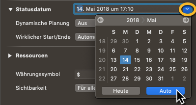 Allgemein Statusdatum-Auto