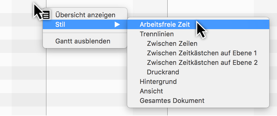 Kontextmenu Stile: Sekundärermausklick
