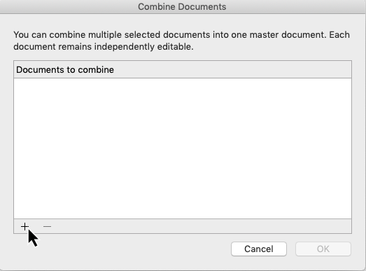 Combine Documents - Dialogue