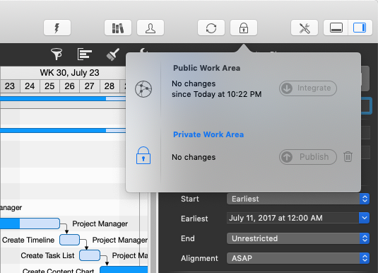 Work Area:Enter Private Work Area