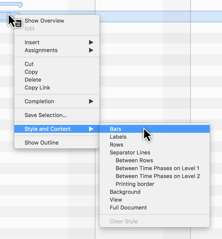 Styles Context Menu