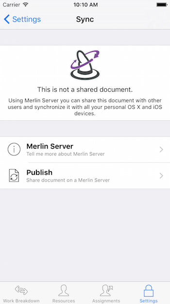 Merlin Project Go - Sync