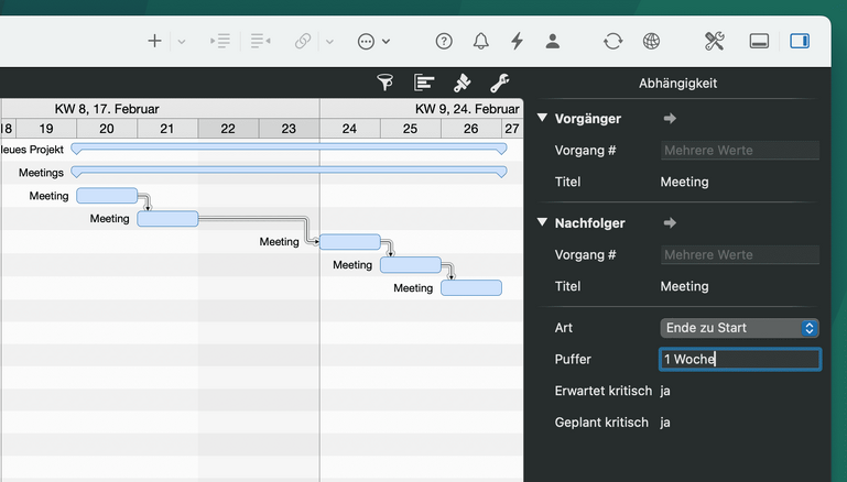 Wiederholende Vorgänge in Merlin Project anlegen