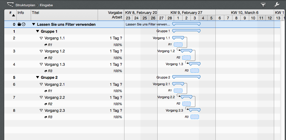 Filteroptionen verwenden Filteroptionen verwenden