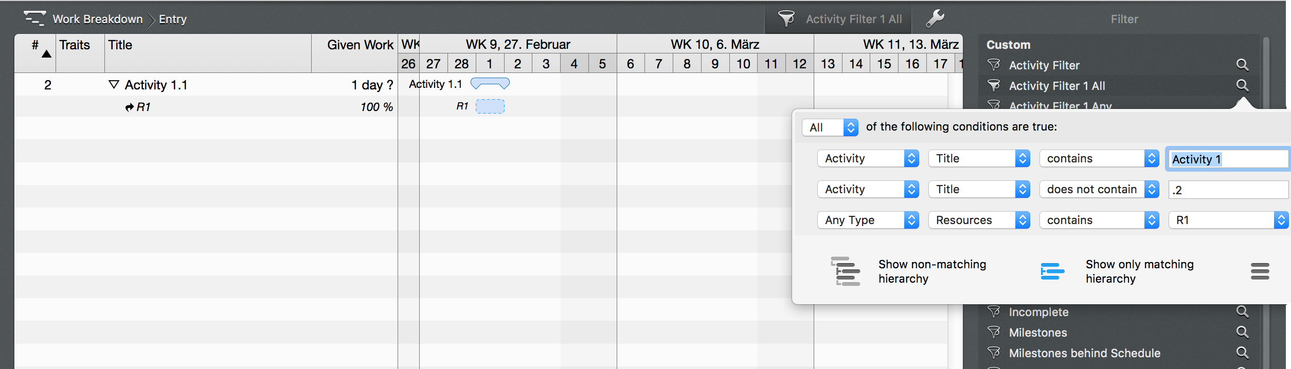 Using Filter options Using Filter options