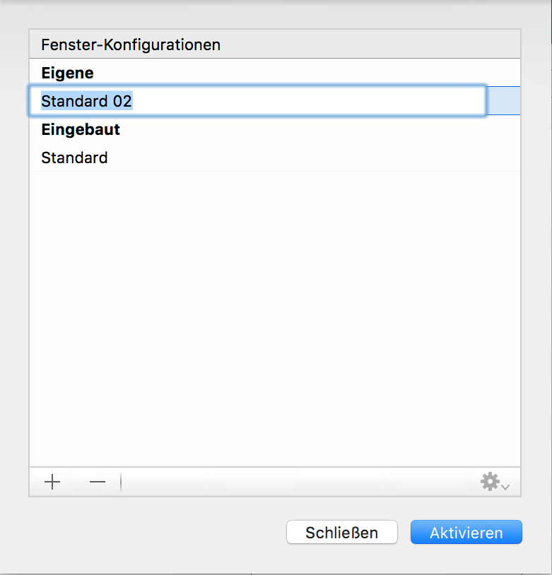 Fensterkonfiguration