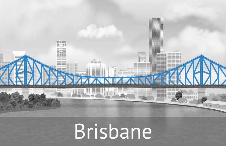 Die Story Bridge in Brisbane, Australien Die Story Bridge in Brisbane, Australien