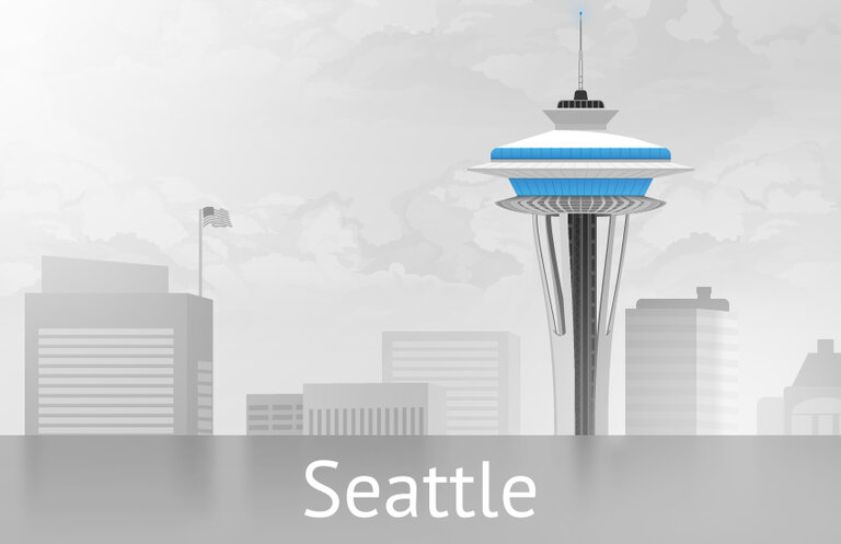 Die Space Needle in Seattle, WA, USA Die Space Needle in Seattle, WA, USA