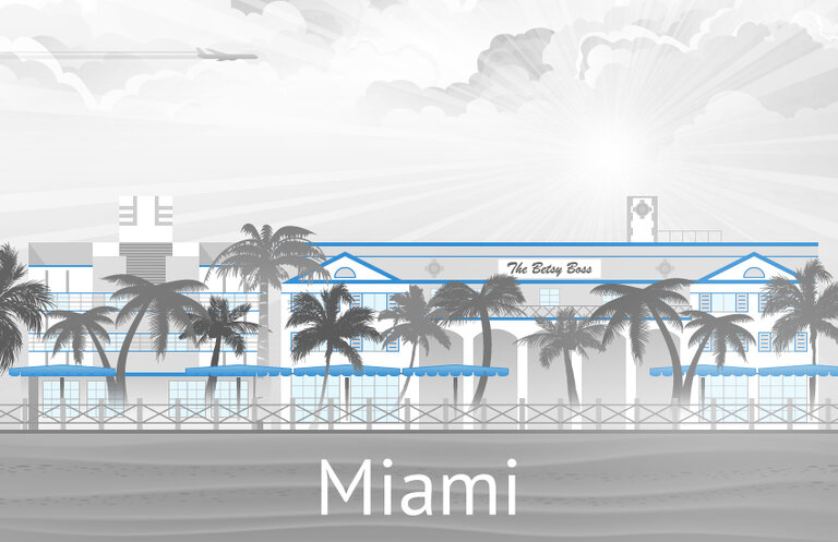 Der Ocean Drive in Miami, FL, USA Der Ocean Drive in Miami, FL, USA