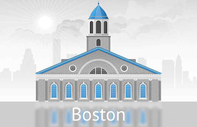 Die Faneuil Hall in Boston, MA, USA Die Faneuil Hall in Boston, MA, USA