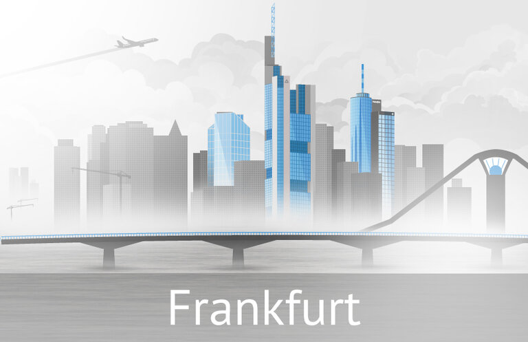 Die Skyline von Frankfurt, Deutschland Die Skyline von Frankfurt, Deutschland