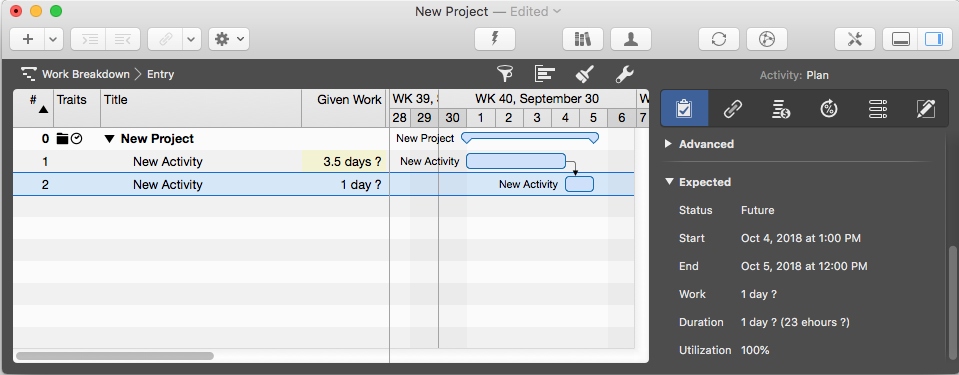 Plan inspector with expected times Plan inspector with expected times