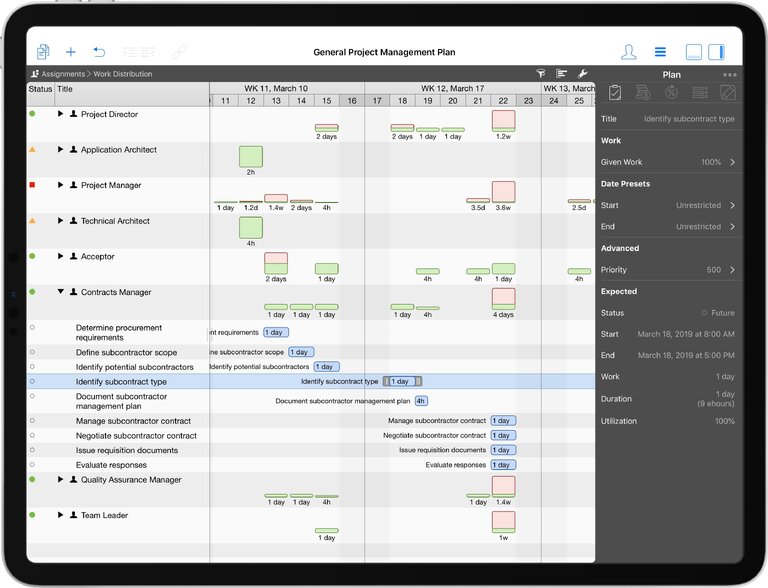 Assignments in Merlin Project on the iPad