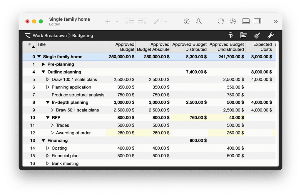 9. Cost views for material costs bus to the additional costs in Merlin Project