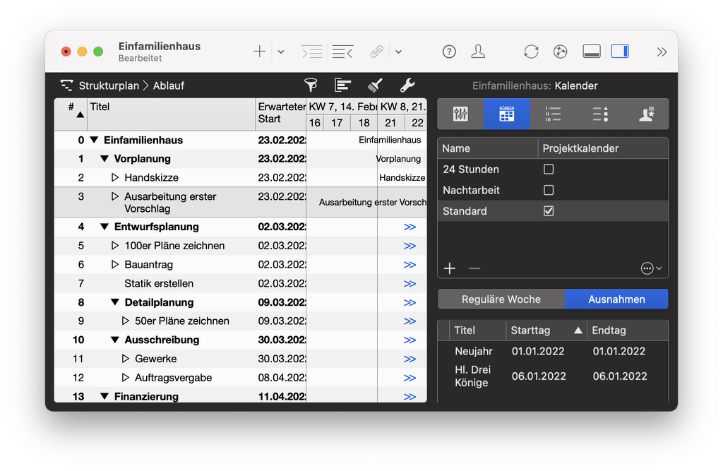 7. Zeitliche Abfolge anhand des Kalenders auf Kalenderausnahmen 7. Zeitliche Abfolge anhand des Kalenders auf Kalenderausnahmen
