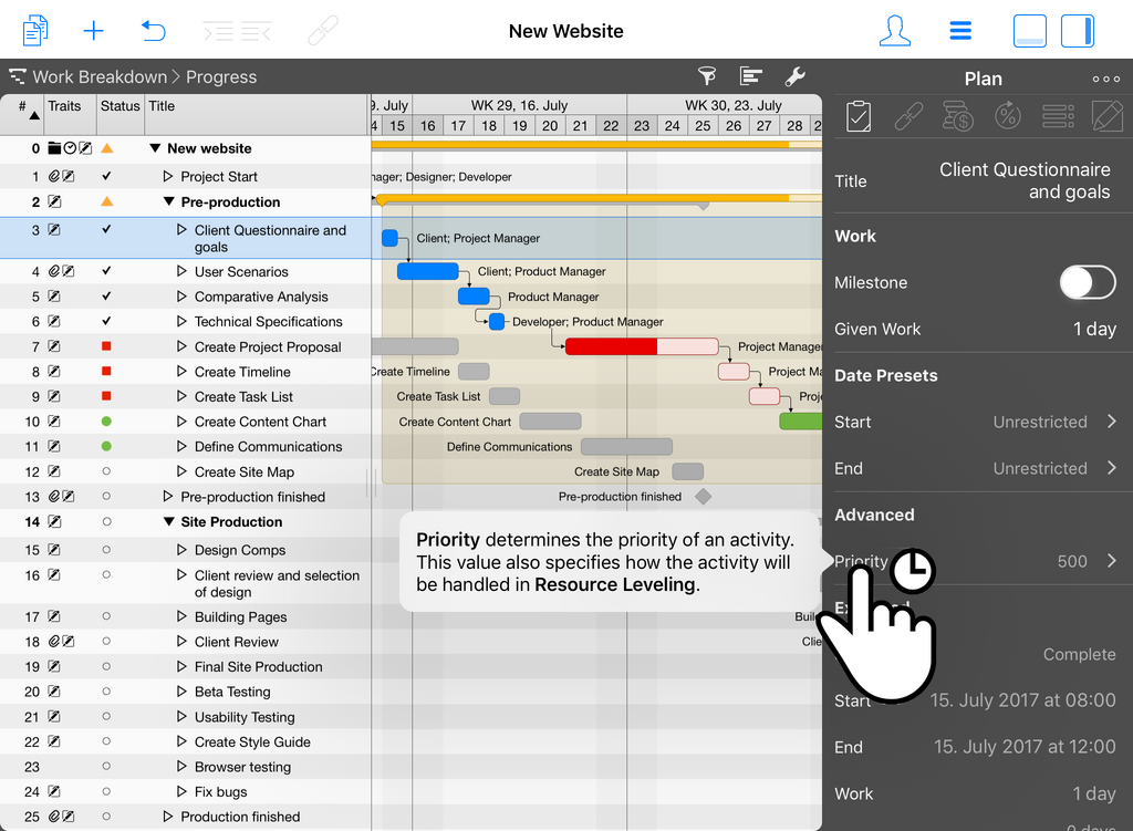 2. Tap and hold a field title in inspector, to see its explanation 2. Tap and hold a field title in inspector, to see its explanation
