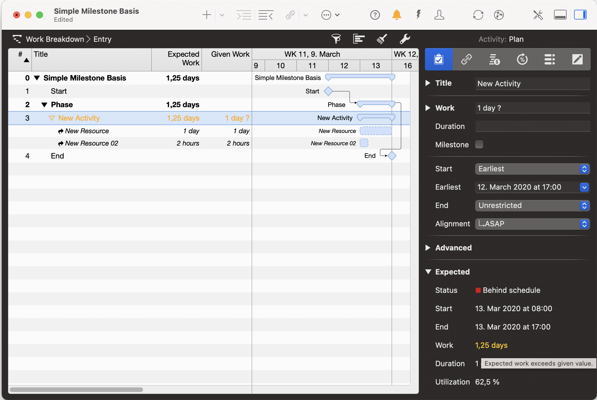 Understanding and Resolving Scheduling Conflict - Expected Work Exceeds Given Value Understanding and Resolving Scheduling Conflict - Expected Work Exceeds Given Value