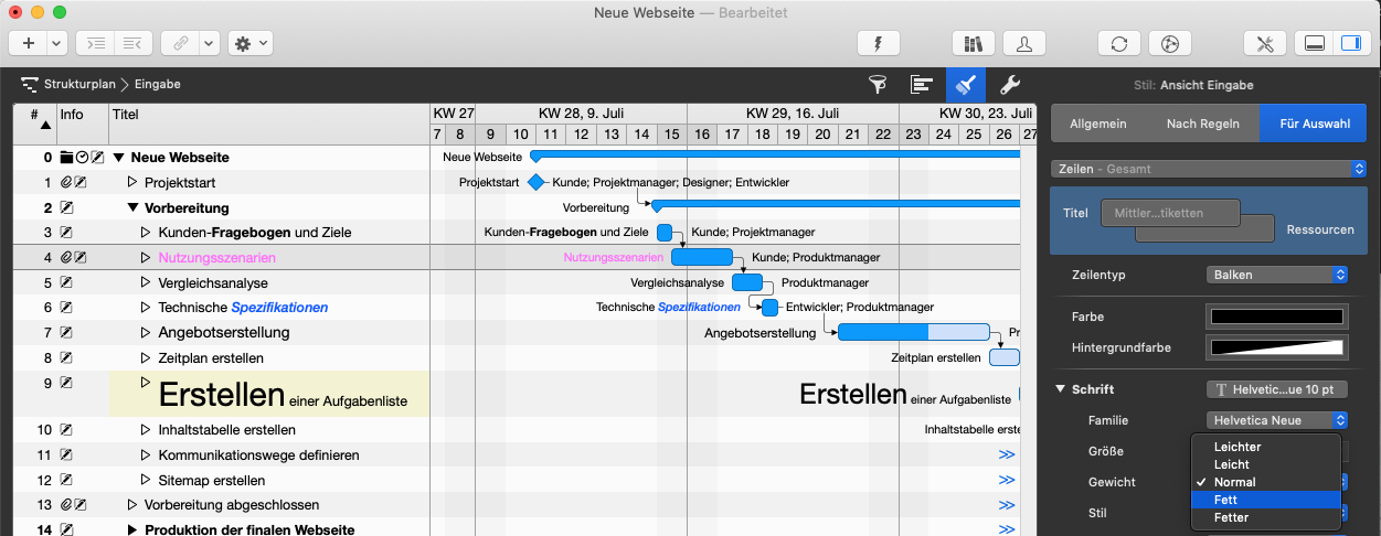Merlin Project - Stil und Inhalt > Zeilen