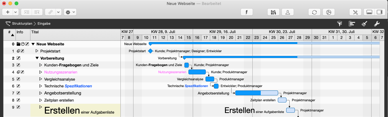 Merlin Project - unterschiedliche Textformatierungen