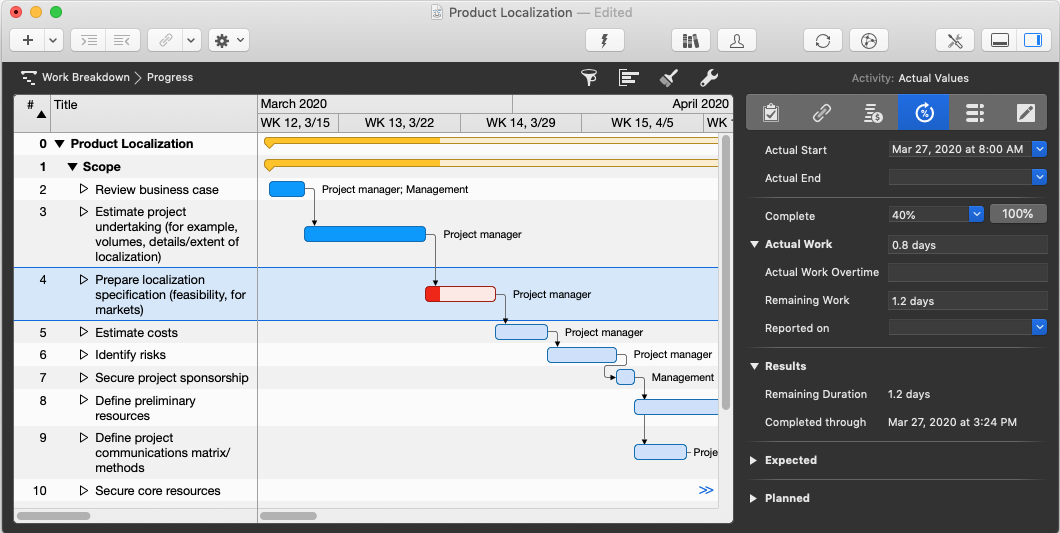 Merlin Project - started activity