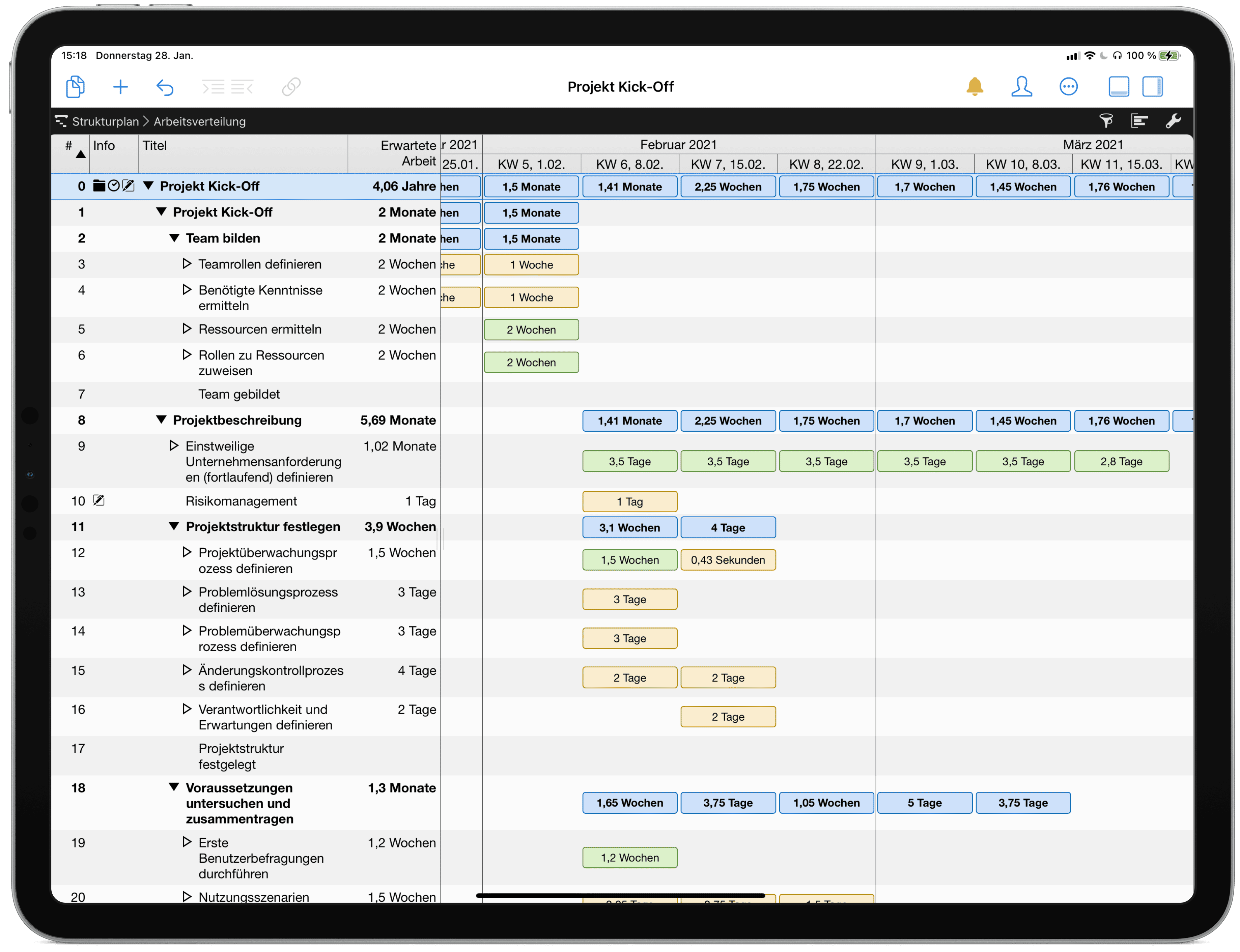 Merlin Project auf dem iPad Pro