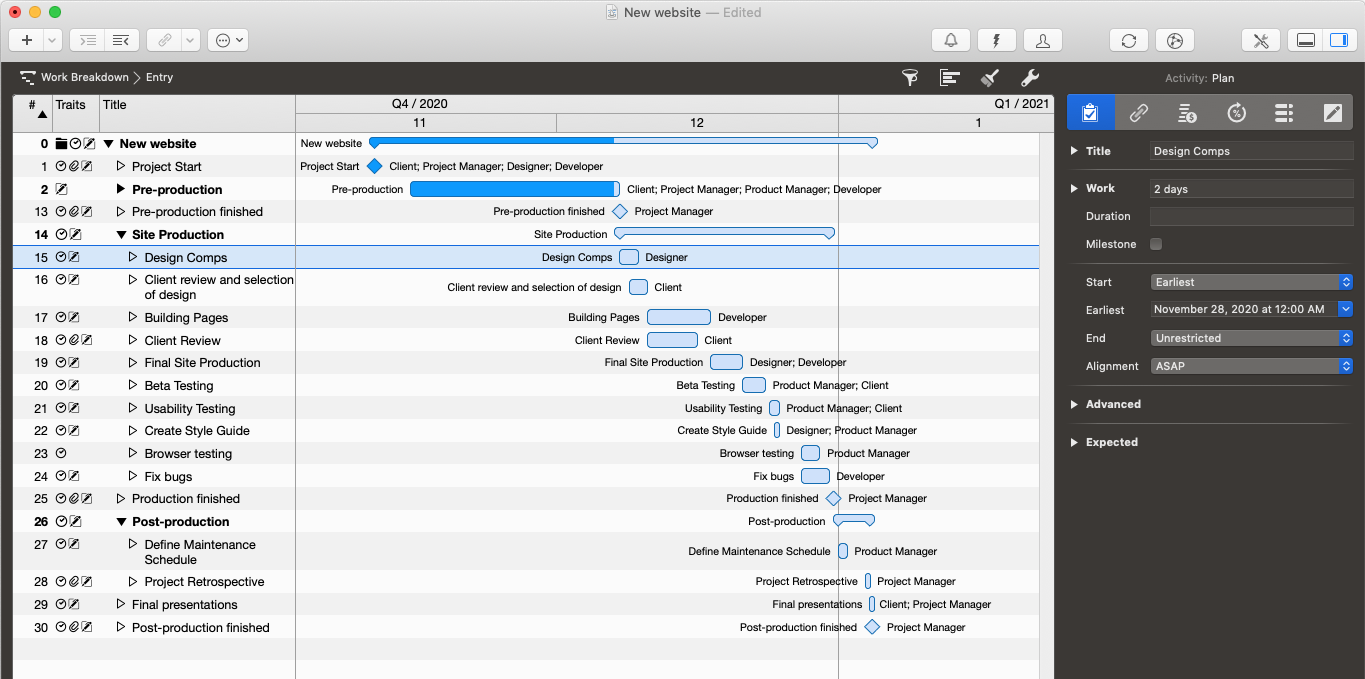 Merlin Project - activities are fixed with date constrains Merlin Project - activities are fixed with date constrains