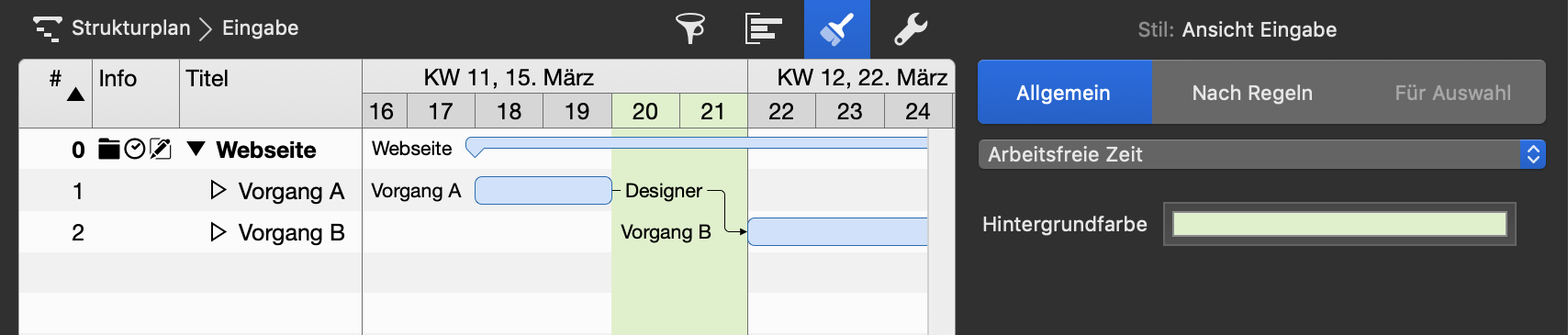 Benutzerdefinierte Einstellungen für Arbeitsfreie Zeiten, die von einem speziellen Kalender gesteuert werden Benutzerdefinierte Einstellungen für Arbeitsfreie Zeiten, die von einem speziellen Kalender gesteuert werden