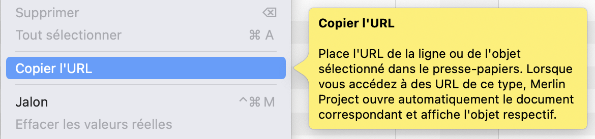 Texte d'aide pour l'élément de menu Texte d'aide pour l'élément de menu