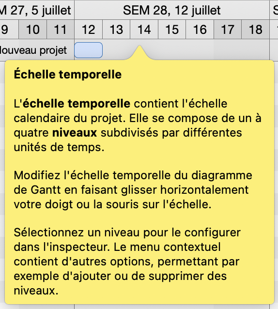 Texte d'aide pour l'échelle de temps Texte d'aide pour l'échelle de temps