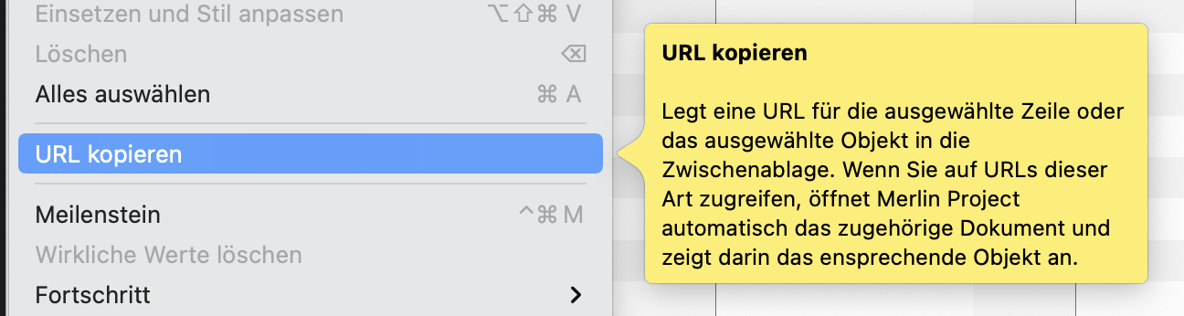 Hilfetext zum Menüeintrag Hilfetext zum Menüeintrag