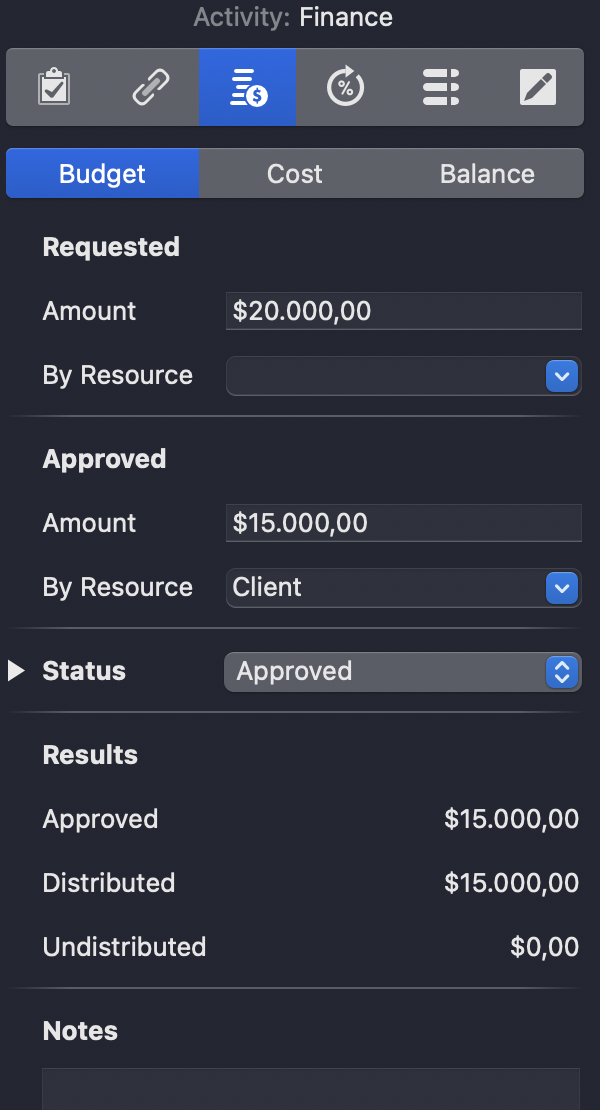 Budget Management in Merlin Project