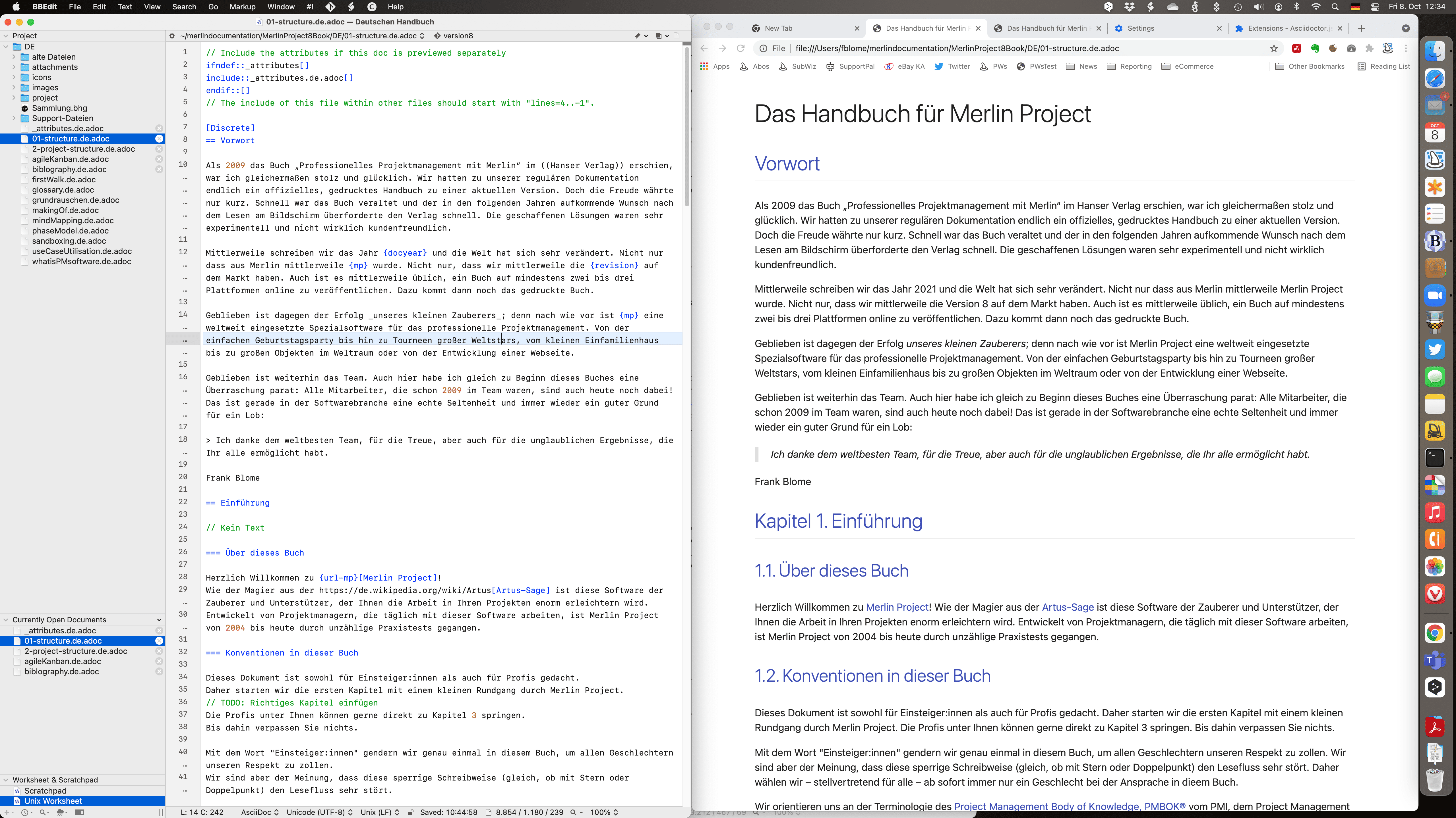 Ma configuration pour l'écriture