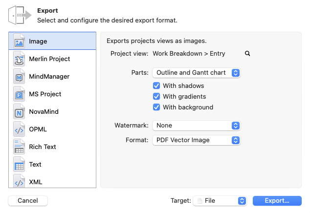 PDF Export