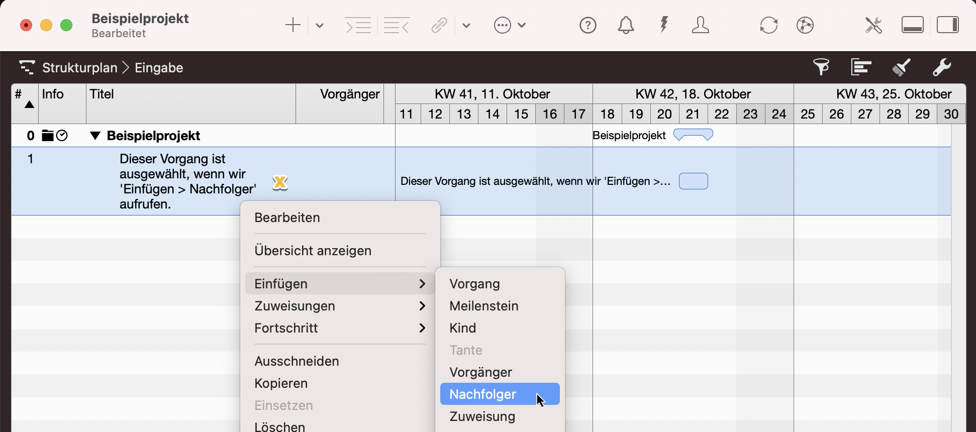 Merlin Project - Nachfolger Einfügen