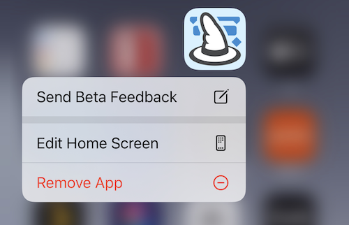 iOS 15 context menu