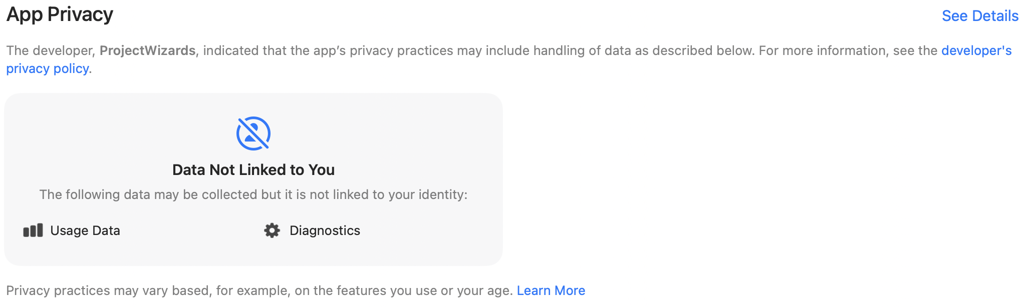 Confidentialité de l’app Merlin Project