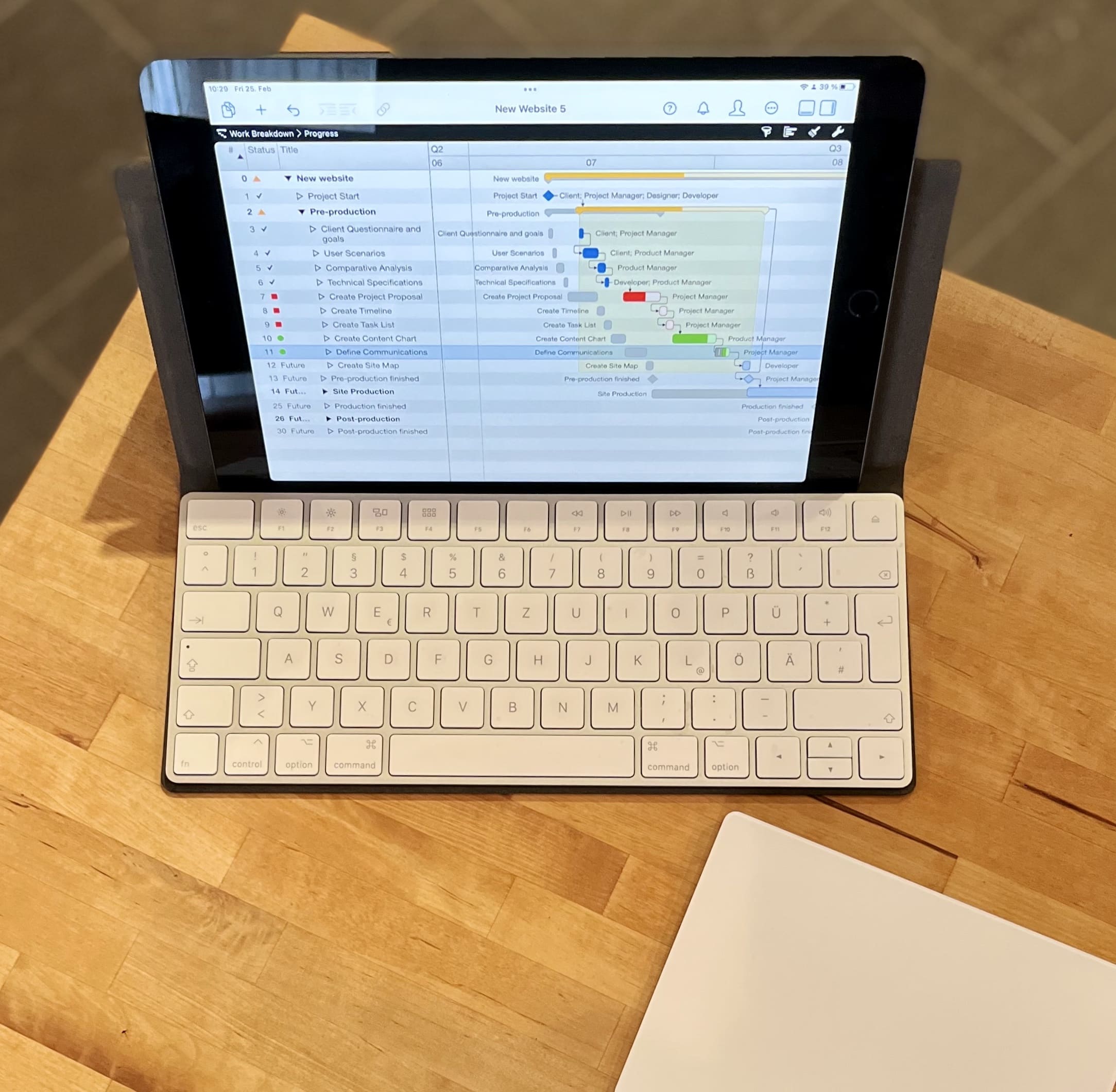 iPad con teclado y trackpad iPad con teclado y trackpad