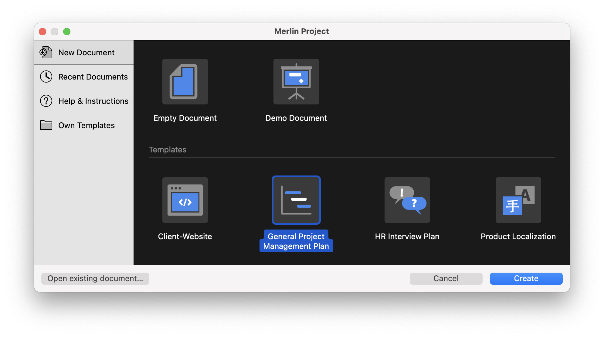 Merlin Project project template