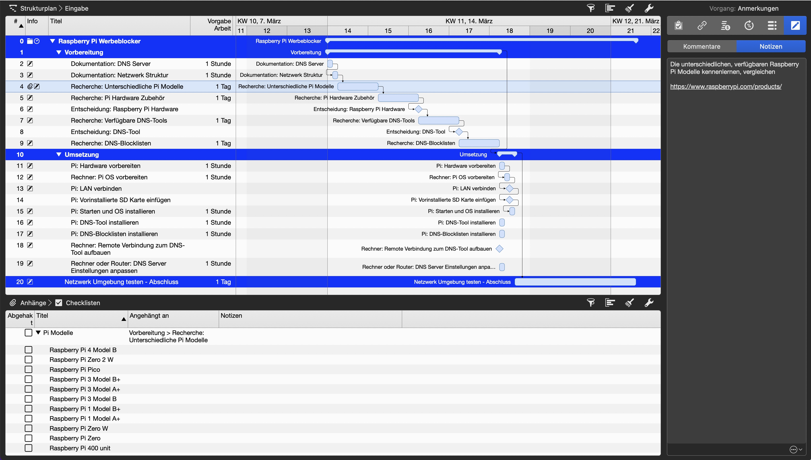 Raspberry Pi Werbeblocker Projektplanung