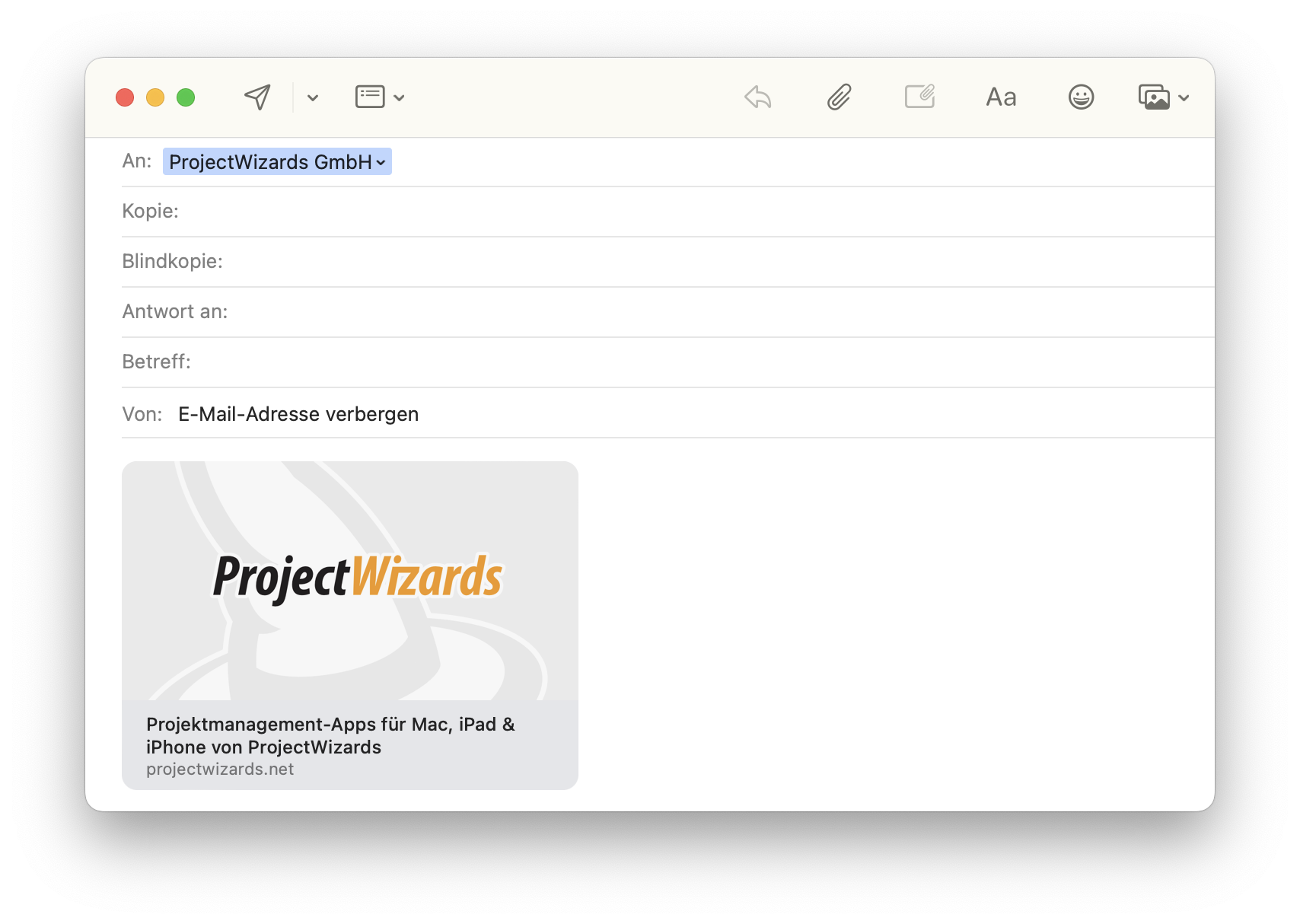 Mail Rich-Link aktiviert