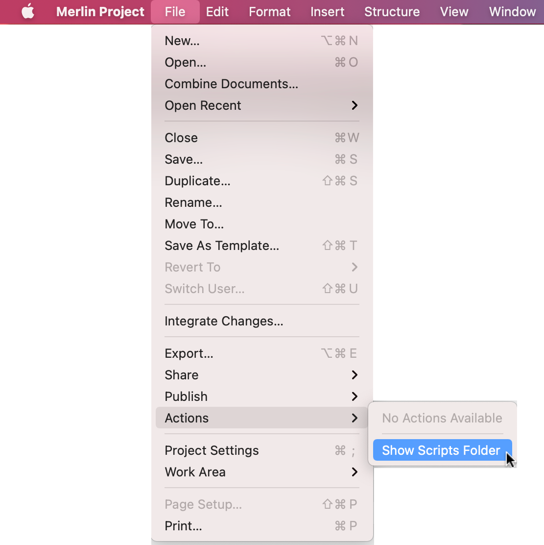 Merlin Project - Show Scripts Folder