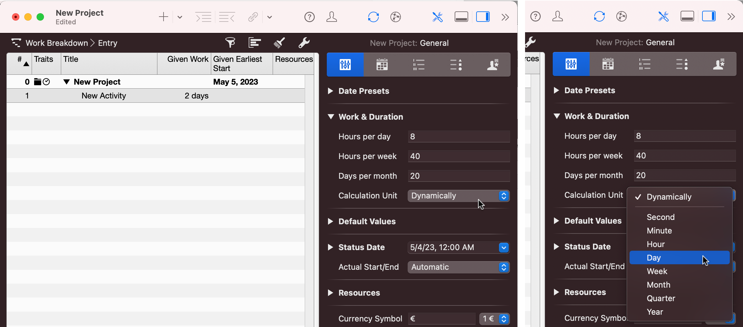 Merlin Project - Unit of Calculated Durations