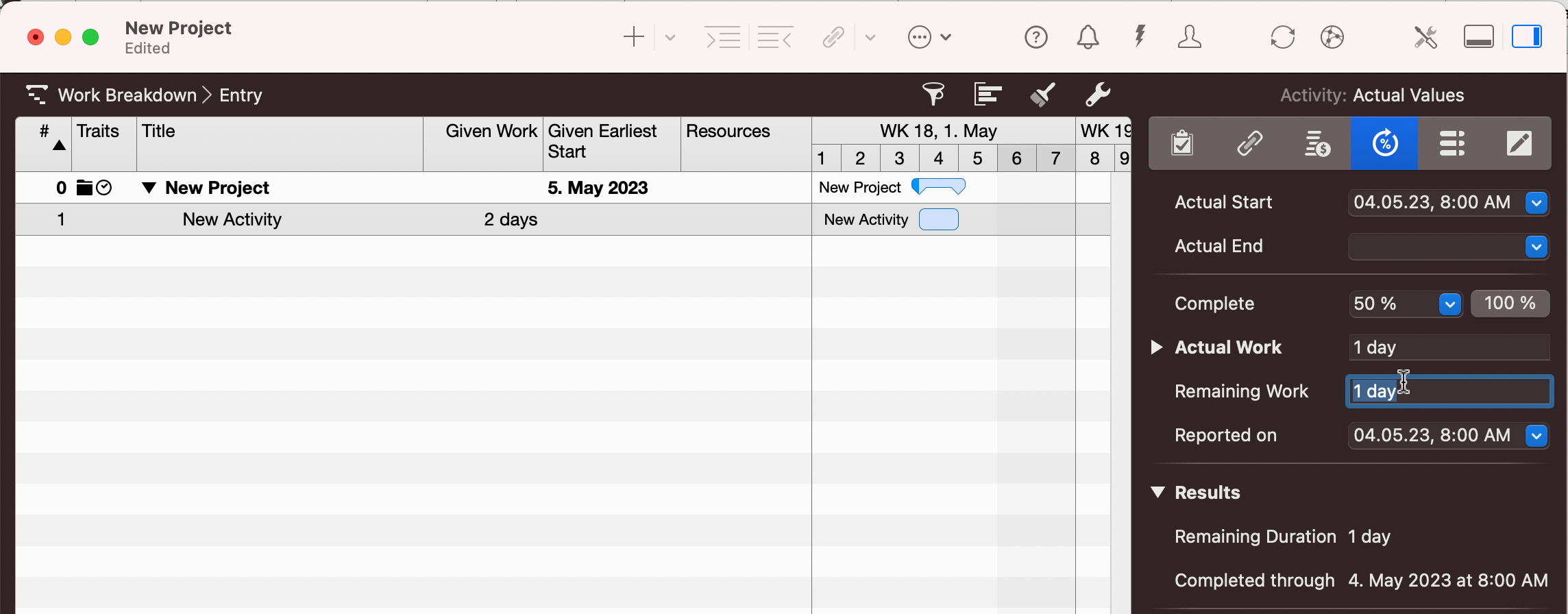 Merlin Project - Calculated Remaining Work