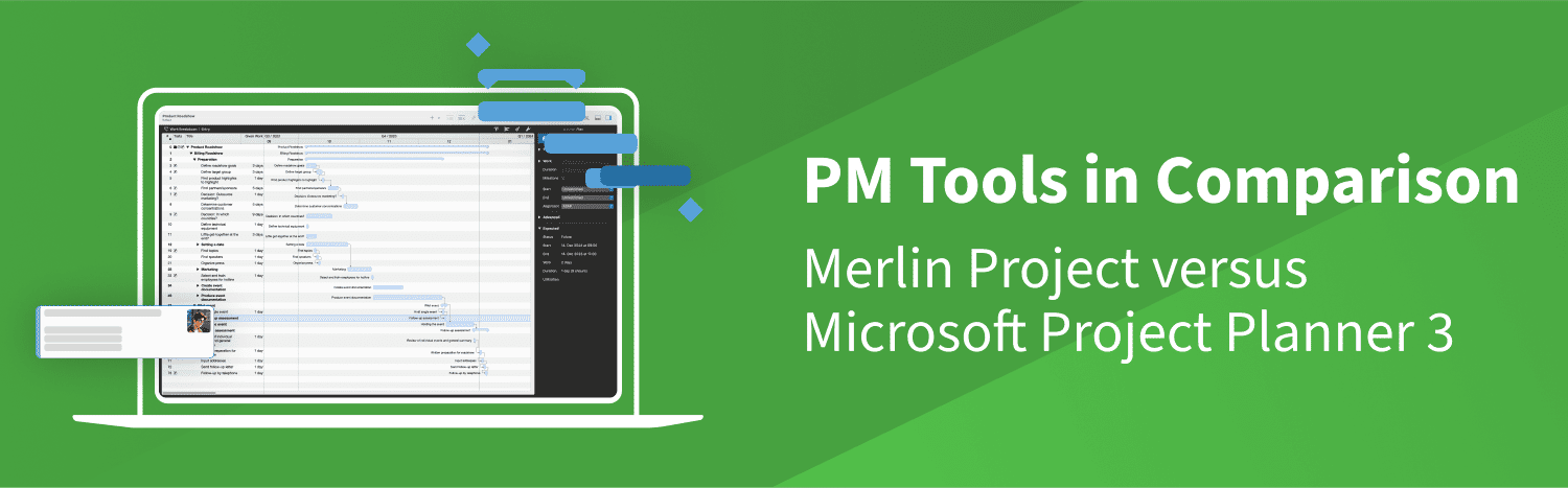 比較:どちらのプロジェクト管理ソフトウェアが優れているか。Merlin Project と Microsoft Project Planner 比較:どちらのプロジェクト管理ソフトウェアが優れているか。Merlin Project と Microsoft Project Planner