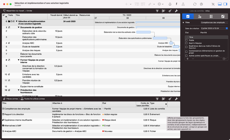 Pièces jointes dans Merlin Project