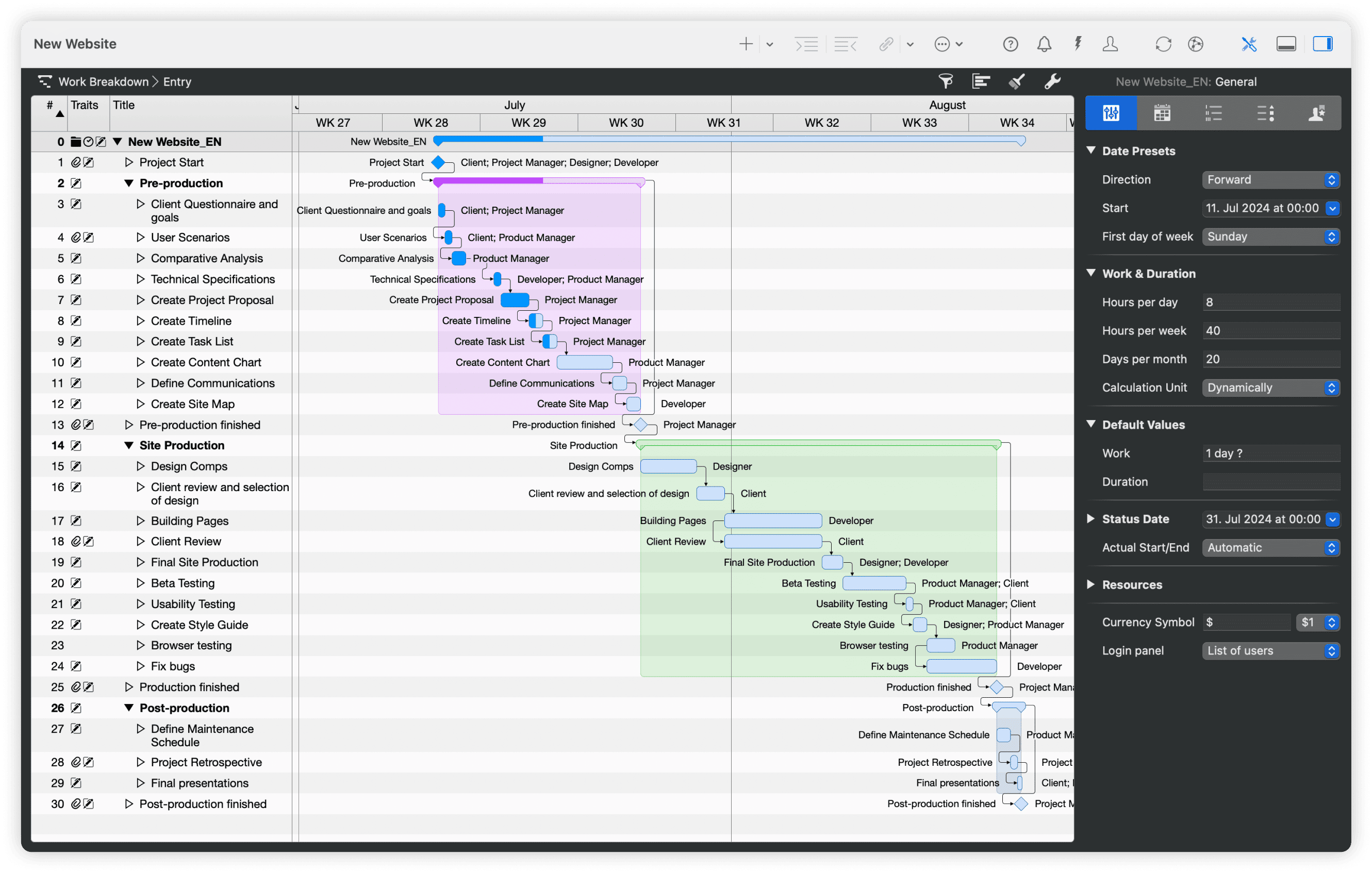 Vue Gantt Merlin Project