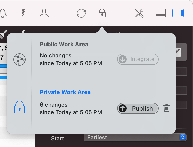 Private Work Area in Merlin Project